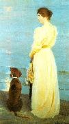 Peter Severin Kroyer sommeraften ved skagen, oil painting